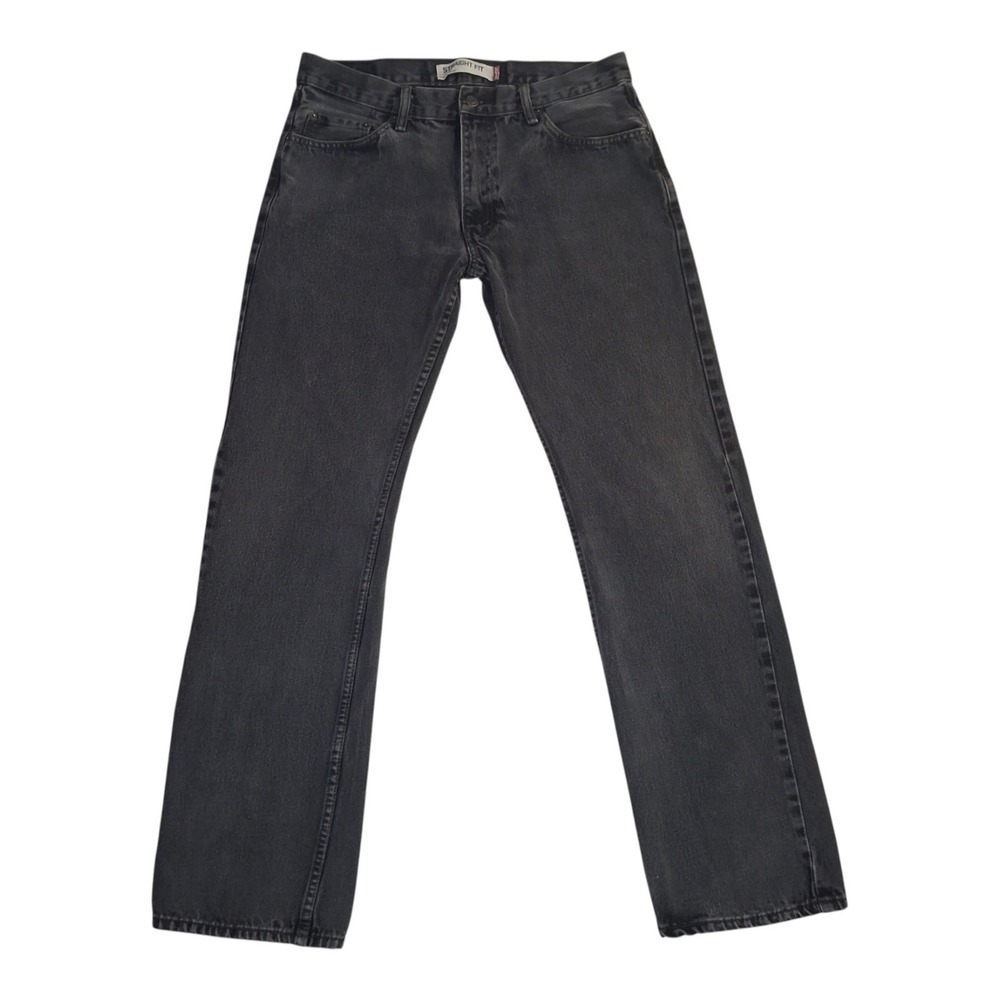 Vintage Levi's 505 Straight Fit Jeans Men's 34x34* Faded Black Denim Cotton Y2K
